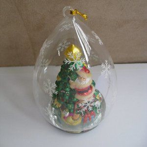 Sorelle Christmas Tree Tear Drop Glass Ornament #368195 LED Light Color WORKS